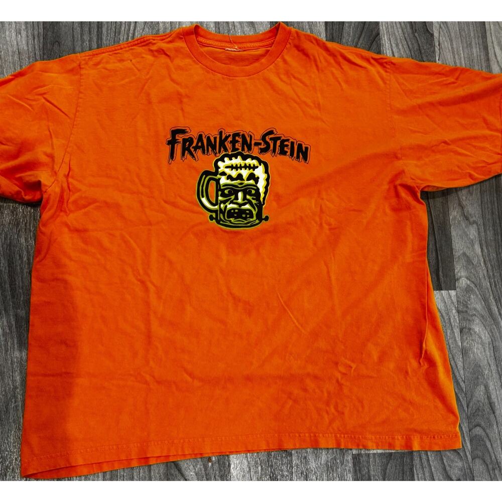 Vintage Y2K Franken-Stein Beer Pint/Mug Halloween Season Men’s T-Shirt Size XXXL